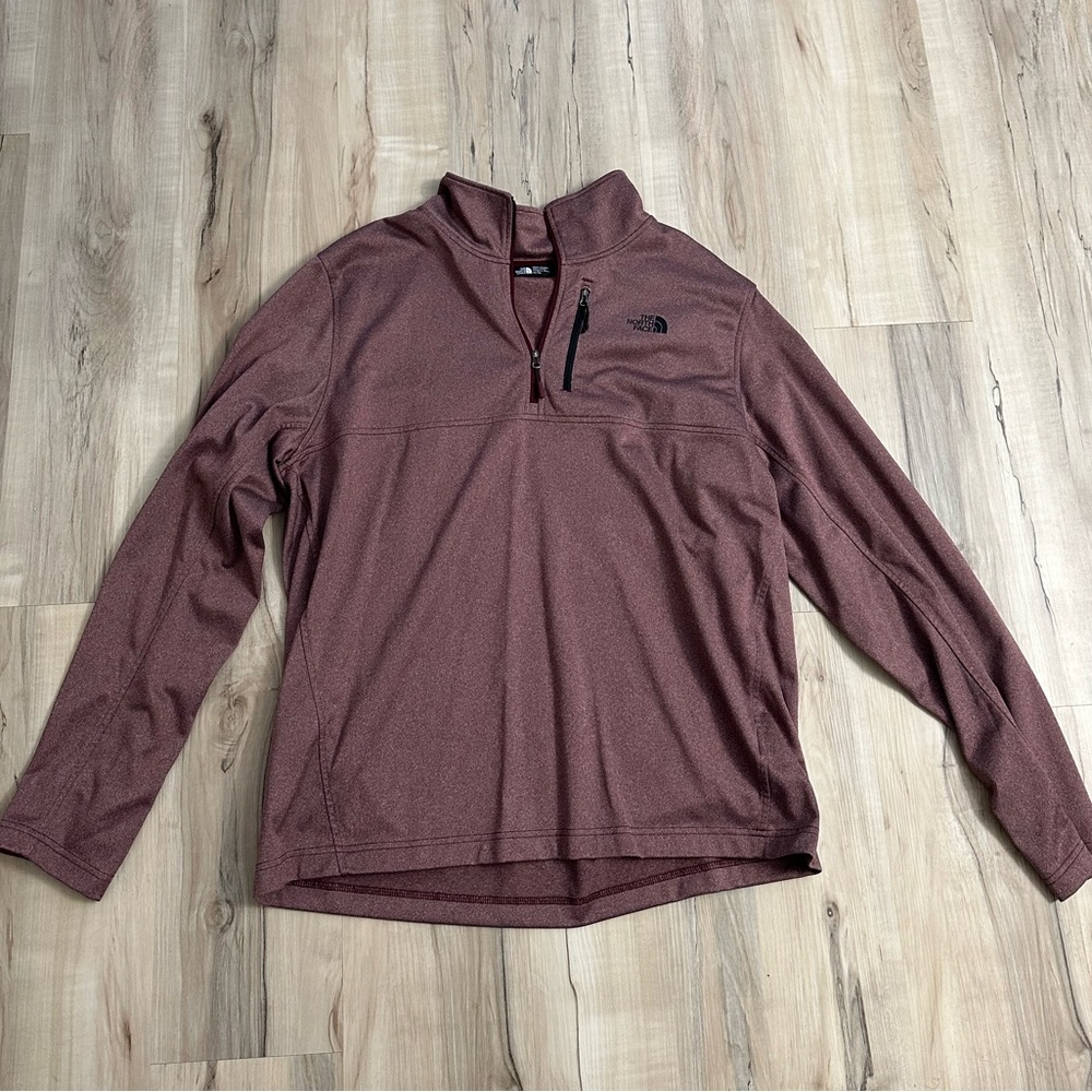 The North Face Men's Zip-Up Sweater in Maroon
